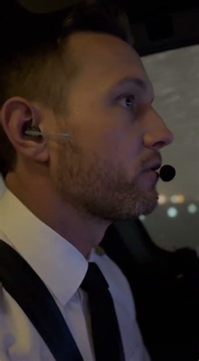 Snow Storm Night Flight Cockpit View