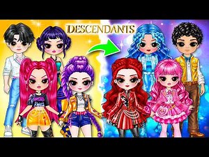 Huntrix & Saja Boys Transform into Descendants: Wicked Wonderland Characters! | DIY Paper Dolls