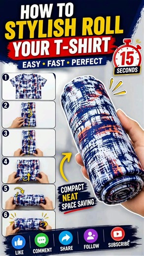 Perfect T-Shirt Roll in Seconds