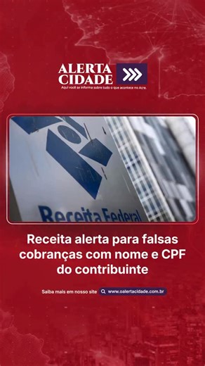 Alerta Cidade on Instagram: "Criminosos têm utilizado nome, Cadastro de Pessoas Físicas (CPF) e até endereços verdadeiros de contribuintes para criar páginas falsas que simulam cobranças em nome da Receita Federal. A prática, que vem se espalhando pelo país, gerou um alerta oficial do órgão após relatos recorrentes em unidades de atendimento. As fraudes costumam ser enviadas por WhatsApp, SMS ou e-mail, sempre acompanhadas de um link que direciona o usuário a um site que imita o visual do Portal