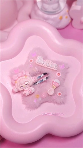 🌸DIY Girls Craft Fluffy Hairpin #diy #diycrafts #sanrio #hellokitty #kawaii #kawaiidiy #doityourself