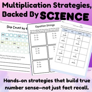 4s Multiplication Strategy Pack |Grade 3 Facts Practice & Strategy-Based Fluency
