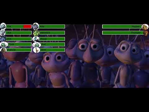 A Bug's Life (1998) Final Battle with healthbars 1/2 (Edited By ‪@GabrielD2002‬)