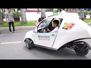 Độc đáo xe ô tô điện 3 bánh trị giá 100 triệu đồng của sinh viên HUTECH