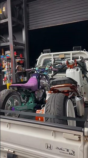 Bagged Grom Slammed Ruckus Honda Acty vibes #stayriding #garage #gromgang #ruckgang #acty #keitruck