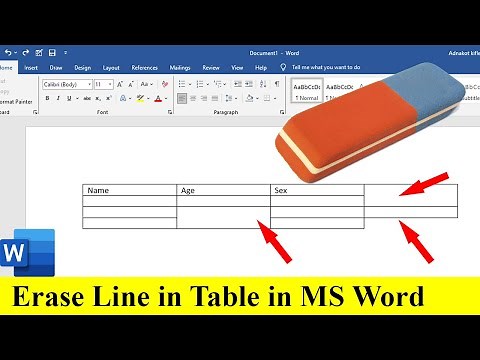 How to use eraser in ms word | eraser in word | how to erase line in word | eraser tool