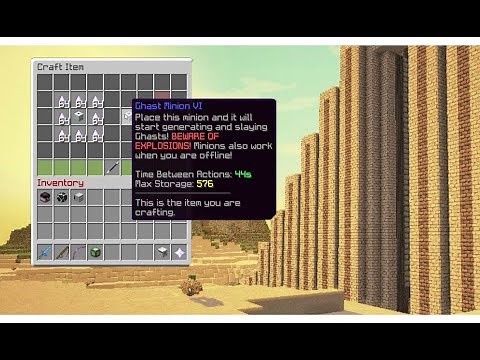 How to Craft Ghast Minion (Hypixel Skyblock)
