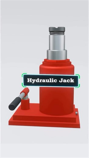 Engineering School on Instagram: "Hydraulic Jack Working Principle Explained How a Hydraulic Jack Works – Simple Engineering Concept Hydraulic Jack: Construction, Working & Applications Pascal’s Law Explained Using Hydraulic Jack A hydraulic jack works on Pascal’s Law, which states that pressure applied to a confined fluid is transmitted equally in all directions. When force is applied to the small piston using a handle, it pushes hydraulic oil inside the cylinder. This pressure is transferred t