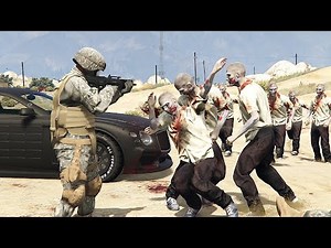 US Army vs Zombies in Boneyard! - GTA 5 NPC Wars