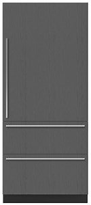Sub-Zero 36" Designer Panel Ready Right-Hinge Over-And-Under Refrigerator With Internal Dispenser - DET3650RID/R