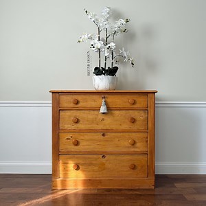 Antique Handmade Pine Dresser – Original Finish With Cut Dovetail Drawers - Etsy