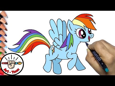 how to draw Rainbow dash from my little pony step by step easy