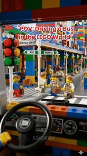 POV : DRIVING A BUS IN THE LEGO WORLD #vidioshort #viralvidio #lego