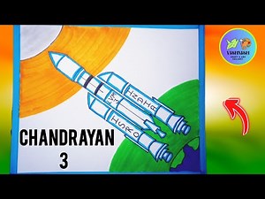 Chandrayaan 3 Drawing | International Moon Day Drawing | Chandra Dinam Poster Drawing #chandrayaan3