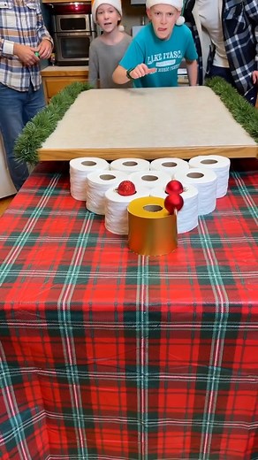The Toilet Paper Christmas Party Game 😂 PART 1 Dad and kids play family holiday game where they roll ornaments into toilet paper for prizes. "🎬 This video was produced by Network Media and Benson Bros" | Play Together Stay Together