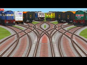 Local express route change river crossing bumpy road Trip ground railway back to back running train