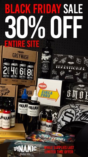 3.8K views · 28 reactions | 30% off site wide! Act fast- sale ends Monday @ midnight. #dynamic #dynamiccolor #dynamicink #dynamicinks #dynamicblack #dynamictattooink #dynamicblackink #dynamictripleblack #madewithdynamic #tattoosupply #tattoo #tattooartist #tattoosupplies #tattoos #tattoomachine #tattoomachines #tattooing #tattooer #tattooshop #tattooequipment #tattooink #tattooist #tattoosupplier #tattoolife #tattooart #tattooneedles #ink #tattooed #tattoostudio | Dynamic Color Co. | Facebook