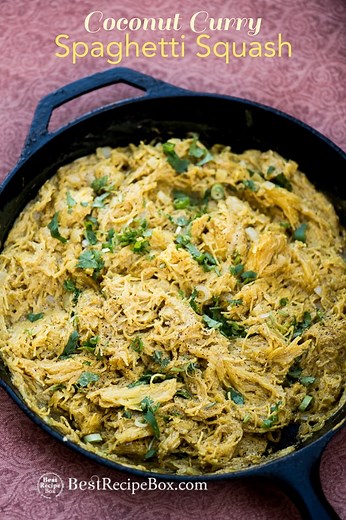 Curry Spaghetti Squash with Thai Coconut Curry Recipe | Best Recipe Box