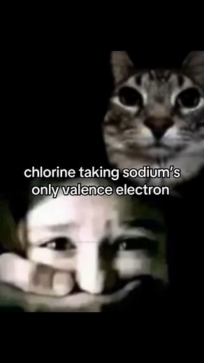 Science Memes on Instagram: "In an ionic bond, chlorine (Cl) takes sodium’s (Na) only valence electron, forming sodium chloride (NaCl), or common table salt. Sodium, with one electron in its outer shell, is eager to lose it to achieve a stable state. Meanwhile, chlorine, with seven valence electrons, wants one more to complete its octet. When they react, sodium gives up its electron, becoming a positively charged ion (Na⁺), while chlorine steals it, becoming a negatively charged ion (Cl⁻). This