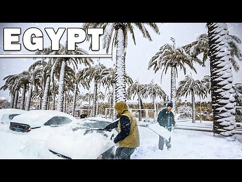 Abnormal SNOWFALL hit Egypt! Snow with hail in Alexandria