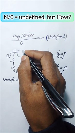 Any number divided by 0 is undefined but How? 🤔 #shorts #maths #facts #tricks