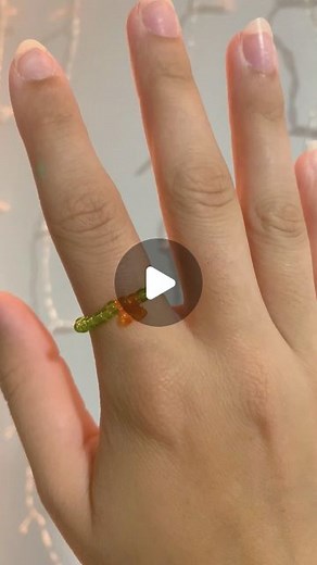 DIYbyChesca | orange ring tutorial 🍊 #beaded #beadedjewellery #beadedjewelery #beads #beadedrings #beadedaccessories #beadedringtutorial #beadtutorial... | Instagram
