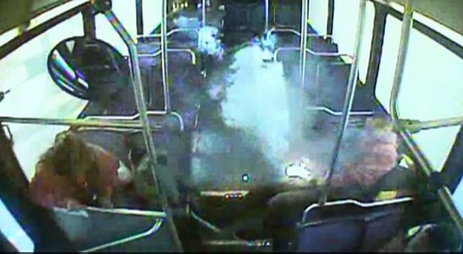 SCARY: Video captured a man's e-cigarette exploding on a bus. Details: http://www.fox5ny.com/news/225050263-story | FOX 5 NY