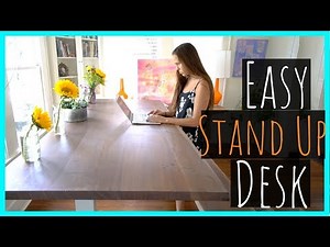 How to Turn a Normal Table into a Stand Up Desk?! Affordable and Beautiful