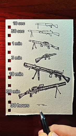 Lewis machine gun drawing #howtodraw #drawingprocess #calofduty #fypviralシ #sketch