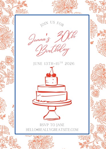 Invitations- Digital, Editable, Printable - Etsy