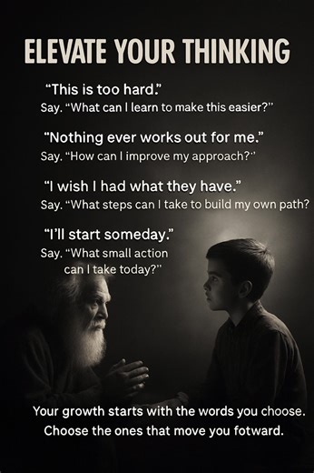 Growth begins when we start thinking differently. Surround yourself with people who challenge your mind, not just your time. #ElevateYourThinking #MindsetShift #WisdomTalk | Unmoved Stone Wisdom