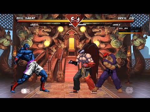 EVIL SAGAT vs DEVIL JIN & EVIL RYU - The greatest fight ever made❗