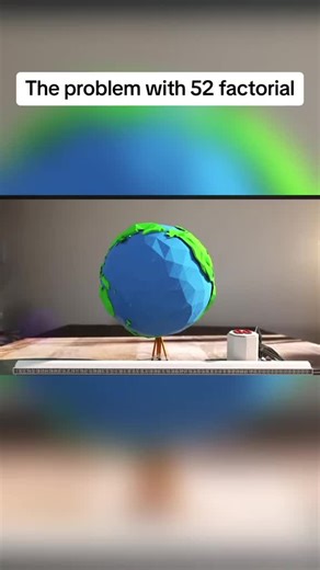 How large is 52! seconds? #fyp #viral #vsauce #universe #exponential #infinite #factorials #52factorialseconds