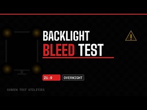 Backlight Bleed Test (21:9 Ultrawide) – Overnight – Full Screen Black Screen