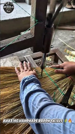Traditional Broom Making Process 🧹✨ #BroomMaking #HandmadeCrafts #SkilledWorkers