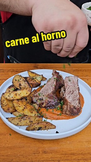 Receta de Carne al Horno con Papas Cuña | Paso a Paso