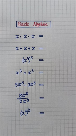 Basic Algebra Review ✍️ ##algebra #learnmath #mathskills #studytips #maths