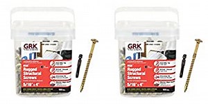 GRK 12225 5/16x4 Star Drive Washer Head Climatek Coated Steel RSS Rugged Structural Screws, 200/Box