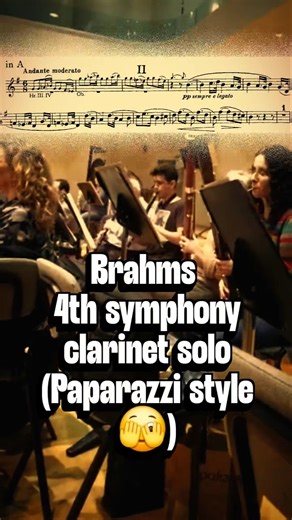 Brahms 4th symphony clarinet excerpt #brahms #clarinetexcerpts #musicianlife #paparazzi #clarinet