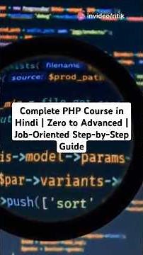 Complete PHP Course in Hindi Zero to Advanced Job-Oriented