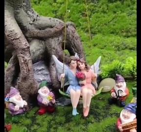 Mini Gnomes Set of 7 - Fairy Garden Accessories, Tiny Gnome Figurines for Miniature Fairy Garden Decor, Plant Pot Decorations