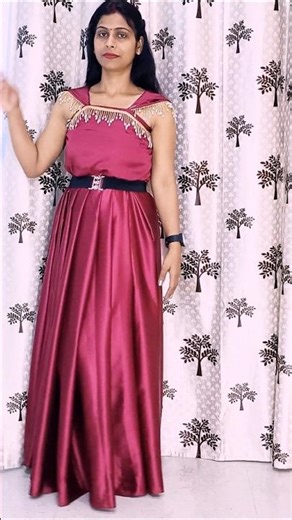 gown style saree draping #fashion #saree #gown