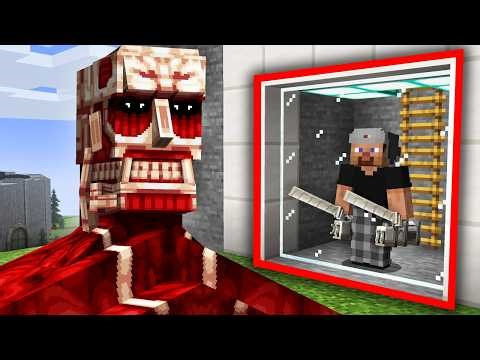 Hice un Bunker Anti Titanes de Attack on Titan en Minecraft