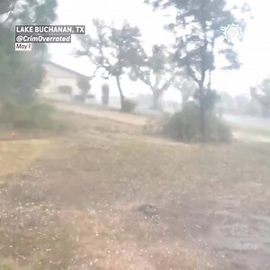 Caught in the Hailstorm! ❄️🚌 Students sheltered in place on the bus as hail fell on the north side of Lake Buchanan, TX, yesterday. | AccuWeather