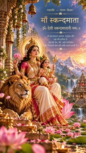 Maa Durga symbolizes strength, courage, and the victory of good over evil. 🙏🌺#JaiMataDi #Navratri