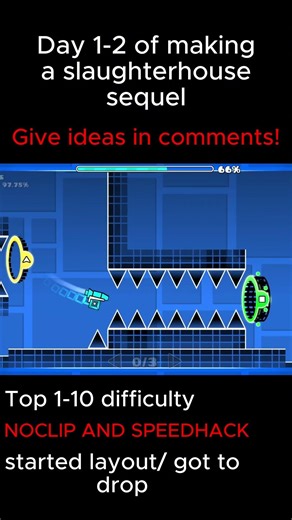 Day 1-2 Of Making a Slaughterhouse Sequel #geometrydash #fypシ #viral #gd #shorts #gaming