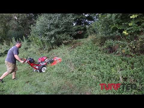 Power Brush Cutter, Mowing Tough Hillside Vegetation - TURF TEQ