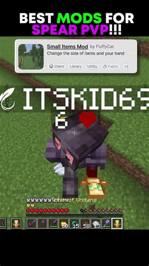 Best Spear PvP Mods in Minecraft! 🤠 #minecraft #gaming #minecraftshorts #mincraftpvp #fastclient