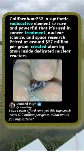 This Tiny Element Costs $27 MILLION Per Gram! ⚛️ #Science #Facts #Shorts