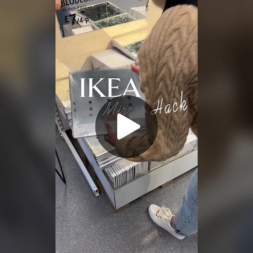 SAVE THIS! It’s my favourite hack i’ve done so far. A huge mirror for £42 and no damage to your walls. #ikeahack #ikeatok #renterfriendly #rentershack #ikea #diyproject #learnontiktok #diytok